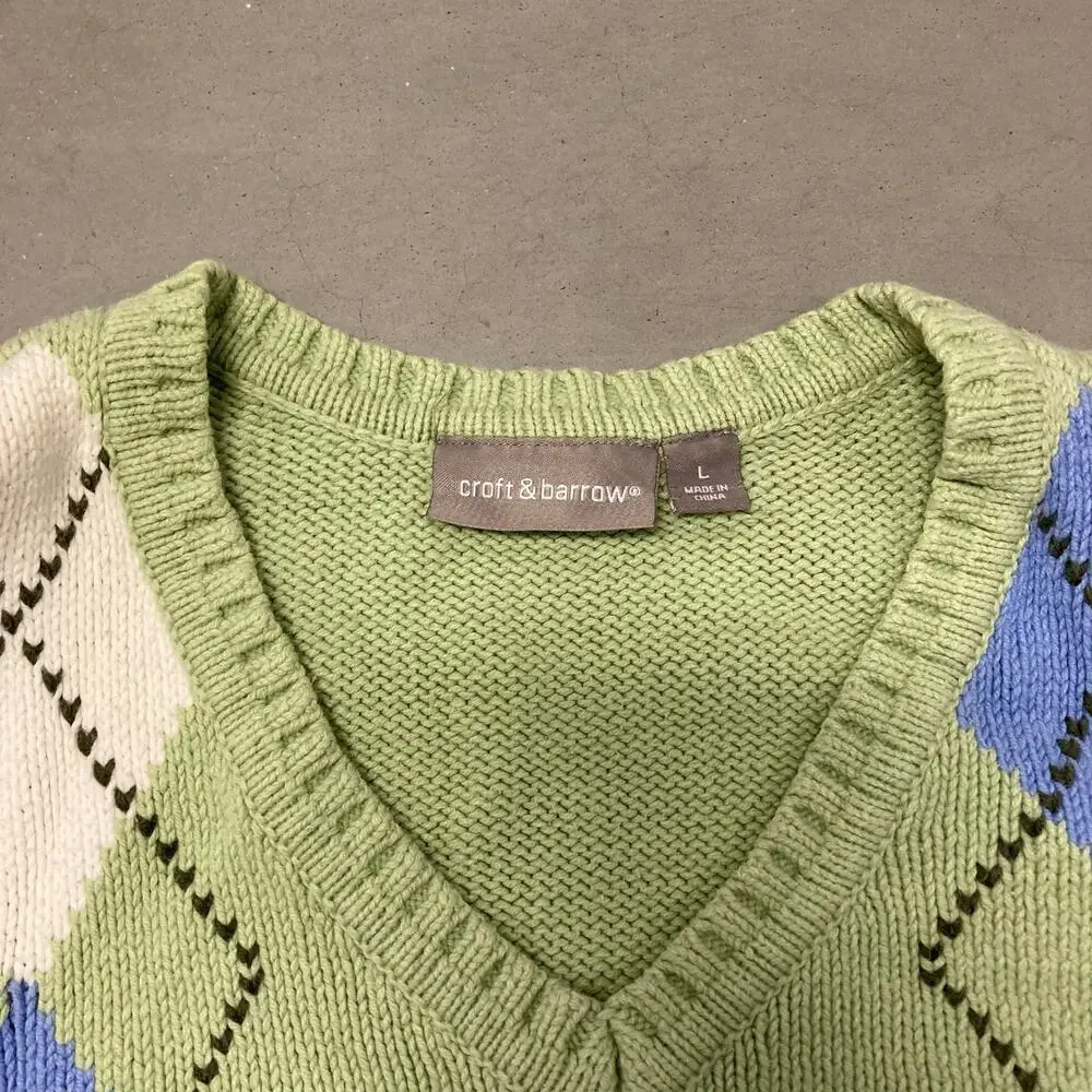 vintage y2k Croft and barrow patterned sweater